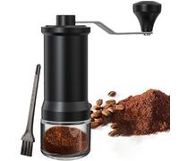 Kueohse Manual Coffee Grinder, Ceramic Burr Coffee Grinder Manual Adjustable for Fine/Coarse Grind, for Home, Travel, Camping