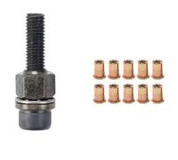 Kueohse Manual Rivet Screw Riveter Rivet Nut Tool Adapter Metal License Plate Simple Installation 11pcs M10