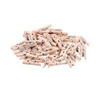 Kueohse Mini Wooden Clothes Photo Paper Peg Clothespin Craft Clips 25mm 40pcs