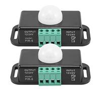 Kueohse Motion Sensor Switch, 12V 24V PIR Sensor LED Switch Controller for Flexible LED Strips Light, 2 Pack