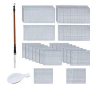 Kueohse No Ink 26Pcs Chinese Calligraphy Set with 24Pcs Grid Water Painting Paper 1Pcs Brush Set 1Pcs Wash Basin