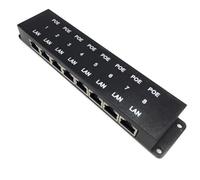 Kueohse POE-8 8 Port 100Mbps Passive Ethernet Power over Fiber Midspan Injector for IP Cameras Wireless AP 24V 48V PoE Devices
