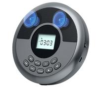 Kueohse Portable Bluetooth CD Player Rechargeable Discman with Dual Speakers and Headphones Cd Player Mp3 Player Gray