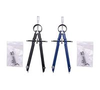 Kueohse Professional Compass with Lock, Compass for Geometry, 6inch Spring Bow Compass, Compass Math, Drafting Compass, Compass Drawing (2 Pack)