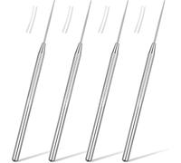 Kueohse Protective Grip Non-Slip 4Pcs Clay Needle Tools Detail Pottery Sculpture for Ceramics DIY Forging Carving Sculpting