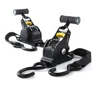 Kueohse Retractable Ratchet Tie Down Straps 2Pcs-680kg Guaranteed Max Break Strength, for Boat, Cargo Securing