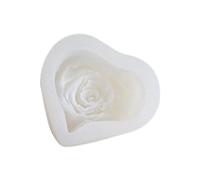 Kueohse Rose Heart Candle Silicone Mold DIY Flowers Shaped Candle Making Soap Resin Mold Craft Valentine'S Gifts for Girlfriend Easy Install Easy to Use