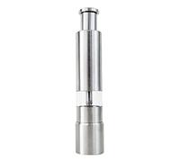 Kueohse Salt and Pepper Grinder Stainless Steel Push Button Silver for Cooking Spice Thumb Push Pepper Mill Portable Grinder