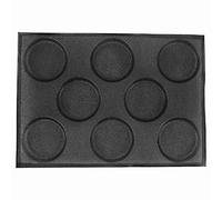 Kueohse Silicone Hamburger Bread Forms Perforated Bakery Molds Non Stick Baking Sheets Fit Half Pan Size