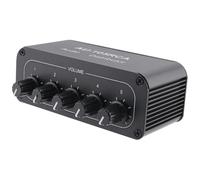 Kueohse Stereo Audio Mixer 1 Input 5 Output Multi-Channel Audio Source Distributor Interface for Power Amplifiers