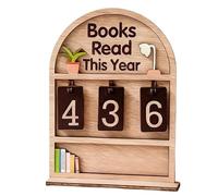 Kueohse Student and Teacher for Bookshelf Decorations, Reading Challenges, for Book Lover Gifts- Annual Reading Count Display A