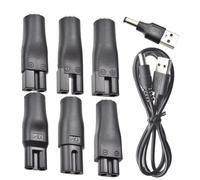 Kueohse USB Adapter Set 5V Charger 8 PCS Replacement Power Cords for All Kinds of Electric Hair Clippers Shaver Beard Trimmer