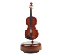 Kueohse Violin Music Box Mini Vintage Musical Box with Rotating Base, Classical Replica Instrument Crafts Model
