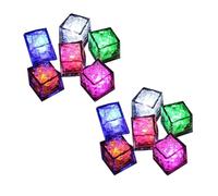 Kueohse Waterproof LED Ice-Cube Colorful Quick Flashing Glow in the Dark Light Up for Bar Club Drinking Party Decoration B Plastic Waterproof Led Ice-Cube Luminous Ice-Cube Led Ice-Cube Light 12PCS