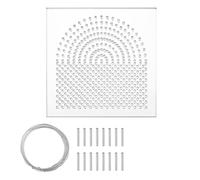 Kueohse Wire Bending Jig Wire Elements 10x10cm Square Acrylic Thread Winding Boards Floss Organizer with Metal Pegs