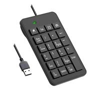 Kueohse Wired Number Pad, USB 23 Key Numeric Keypad Financial Accounting Keyboard Office Accessories for Laptop, PC, Computer
