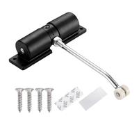 Kueohse Zinc Alloy Safety Spring Automatic Door Closer, Adjustable 30 Kg Black Closing Door Hinge