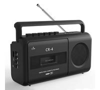 KUEPHOM Boombox Portable Cassette Player for AM/FM and MP3 Cassette Radio, Built-in Microphone for Voice Recording, TF/USB Playback with Headphone Jack, Battery Operated or AC Powered