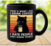 Kueprae Cat That's What I Do I Drink Coffee I Hate People Know Things Mug