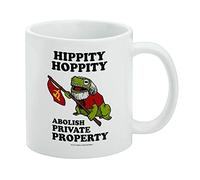 Kueprae Hippity Hoppity Abolish Private Property Communist Toad Funny Humor White Mug 11oz