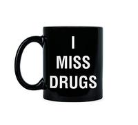 Kueprae I Miss Drugs Mug Funny Adult Coffee Mug I Miss Drugs Coffee Cup 11oz