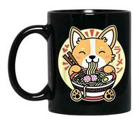 Kueprae Kawaii Ramen Cute Anime Dog Corgi Japanese Noodles Drk Coffee Mug 11oz