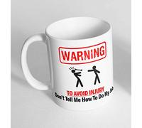Kueprae Warning to Avoid Cup Ceramic Novelty Mug Funny Gift Coffee Tea 11oz