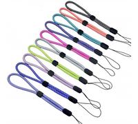 Kuesn 10 Pcs Adjustable Hand Wrist Strap Lanyard, Nylon, Multicolour | Colourful nylon lanyard for phone, camera, USB drive, GoPro, PSP, flashlight and keychains.Keychains & Gadgets