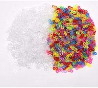 Kuesn 400Pcs S Clips for Loom Bands Bracelet Woven Connector S Clips Multicolor Rubber Band Plastic Connectors for DIY Weaving Bracelet Necklace Jewelry Accessories (Transparent+Colourful)