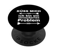Küss mich ich bin ein verzaubertes Problem PopSockets Adhesive PopGrip