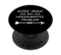 Küss mich ich bin ein verzaubertes Problem PopSockets Adhesive PopGrip