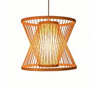 KUEYANB Chinese Restaurant Bamboo Art Chandelier, Living Room and Balcony Pendant Light, E26 Screw Retro Home Ceiling Lighting Fixtures, Adjustable Hanging Lanterns, for Kitchen Island Dining Table
