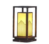 KUEYANB Hard-Wired Outdoor Column Light Fixture Black Deck Post Cap Light Wet Location Rated Waterproof Exterior Lamp Post Lantern Head for Courtyard Villa Porch Lamp Posts Outdoor Lighting for Lawn