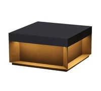 KUEYANB Modern Square Post Cap Light Waterproof Courtyard Villa Gate Lighting Fixture Minimalist Garden Lawn Deck Pillar Lamp Wet Location Rated Outdoor Stainless Steel Frosted Glass Column Lamp