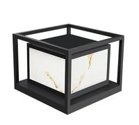 KUEYANB Outdoor Pillar Lamp with High-Efficiency Solar Panel Waterproof Landscape Column Lamp Solar Powered Waterproof Exterior Post Cap Light for Fence Garden Modern Minimalist Light Fixture