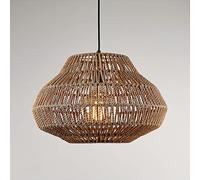 KUEYANB Retro Restaurant Pendant Lamp, Creative Hemp Rope Dining Table Chandelier, Simple B&B Living Room Hanging Lights, E26 Screw Engineering Lighting Fixtures, for Kitchen Island Cafe 1 Pack