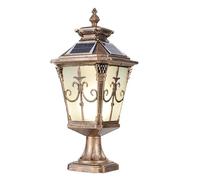 KUEYANB Solar Post Light for Villa Gate Outdoor Lighting Fixture for Garden Courtyard Auto On/Off Exterior Column Lamp for Porch Deck Lawn Waterproof Easy to Install Pillar Lamp for Driveway Entrance