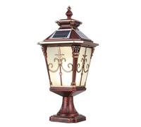 KUEYANB Solar Post Light for Villa Gate Outdoor Lighting Fixture for Garden Courtyard Auto On/Off Exterior Column Lamp for Porch Deck Lawn Waterproof Easy to Install Pillar Lamp for Driveway Entrance