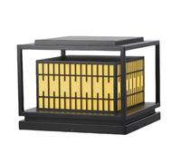 KUEYANB Waterproof E27 Column Light Hardwired Post Cap Light for Garden Patio Porch Retro Landscape Lighting for Villa Courtyard Wet Location Rated Modern Outdoor Pillar Lamp for Fence Deck Lawn