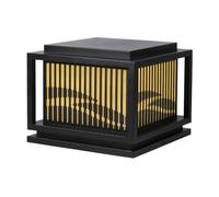 KUEYANB Wired Lantern Column Lamp Waterproof Modern Fence Deck Post Cap Light Outdoor Decor for Patio Porch Minimalist Easy to Install Exterior Lamp Fixture for Villa Courtyard Gate Garden Lawn