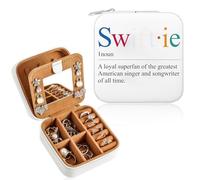 KufaerBeam Gifts for Music Lovers, Delicate Taylor Jewelry Box with Mirror, A Exciting Birthday Present for Admirers of Great Singers, Pay Tribute to Sister Music Lover Singer Fans (B)
