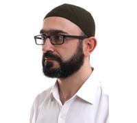Kufi Hats for Men, Taqiya, Takke, Turkish Muslim Winter Cross Patterned Woven Caps, Peci, Islamic Prayer Skullcap, Islamic Gifts, Khaki