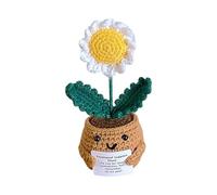 KUFSESK Crochet Flowers,Knitted Flowers,Crochet Plant,Hand Woven Finished Products,Mini Cute Knitwear,Suitable For Graduation, Birthdays, Home Office Decoration, Car Decoration