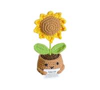 KUFSESK Crochet Flowers,Knitted Flowers,Crochet Plant,Hand Woven Finished Products,Mini Cute Knitwear,Suitable For Graduation, Birthdays, Home Office Decoration, Car Decoration