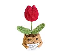 KUFSESK Crochet Flowers,Knitted Flowers,Crochet Plant,Hand Woven Finished Products,Mini Cute Knitwear,Suitable For Graduation, Birthdays, Home Office Decoration, Car Decoration