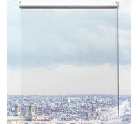 kufu01 Clear Roller Shade,Pvc Transparent Roll Up Blinds,Thermal Insulated Waterproof,Rainproof,Dust-Proof Easy to Lift Roller Blinds,for Bedrooms,Bathroom,Hotel with Fittings (W85xH190cm/W34 xH75)
