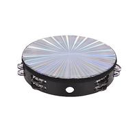 Kufughty Tambourine Handheld Drums 8-Inch Double Jingle Sound Reflective Tambourine Musical Instrument Children KTV