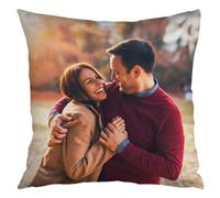 Kufutee Custom Pillow Case Personalized Custom Photo Soft Throw Square Cushion Cover with Design Picture, Memorial Gifts for Anniversary Wedding Keepsake Home Decor 18 * 18in (Lovers)