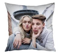 Kufutee Custom Pillow Photo 18 * 18inch, Personalized Photo Throw Pillow with Image/Text Home Decor, Birthday, Christmas, Anniversary, Valentine's Day Gift,Lovers