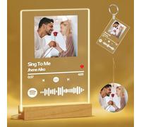Kufutee Personalized Spotify Plaque - Spotify Gifts Custom Photo Acrylic Song Plaque - Perfect Music Picture Frame Gifts for Christmas, Birthday, Anniversary, Widding